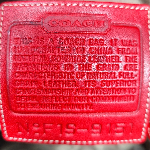 🔥💯 Authentic Vintage Coach (9151) Large Red Duffle Bucket Bag - Picture 10 of 12